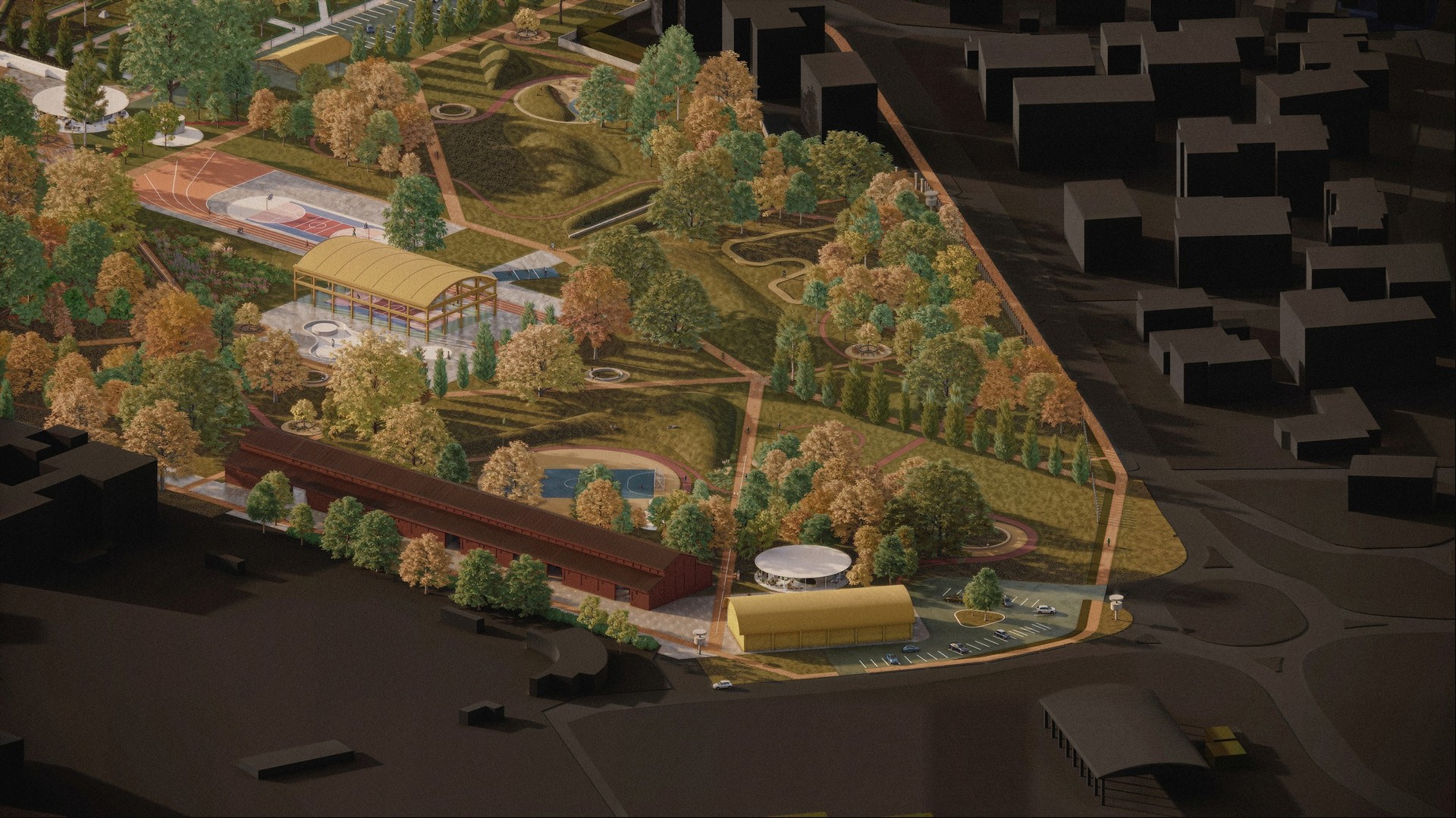 CORDE_MNTPSB PARCO URBANO_©archivio corde a.a._assonometria ingresso est