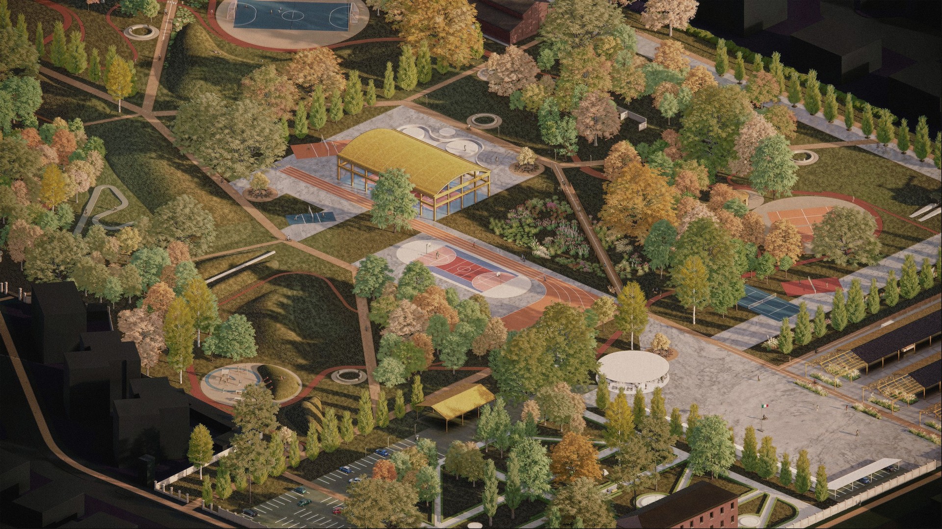 CORDE_MNTPSB PARCO URBANO_©archivio corde a.a._assonometria multisport
