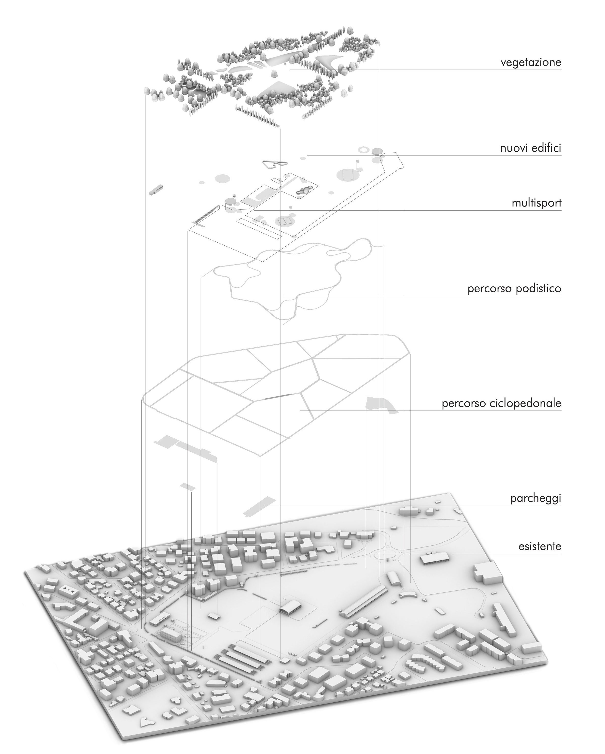 CORDE_MNTPSB PARCO URBANO_©archivio corde a.a._esploso assonometrico