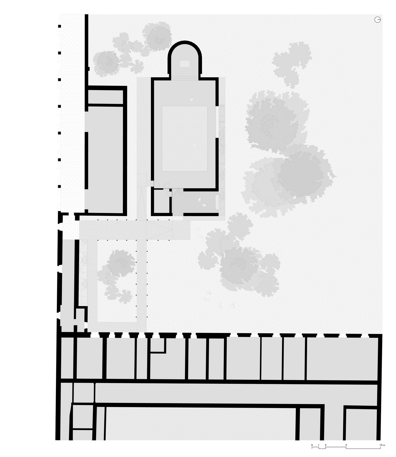 CORDE_FONTANELLATO_©archivio corde architetti associati_07 CORDE_FONTANELLATO_©archivio corde architetti associati_nuovo edificio di culto_planimetria attacco a terra