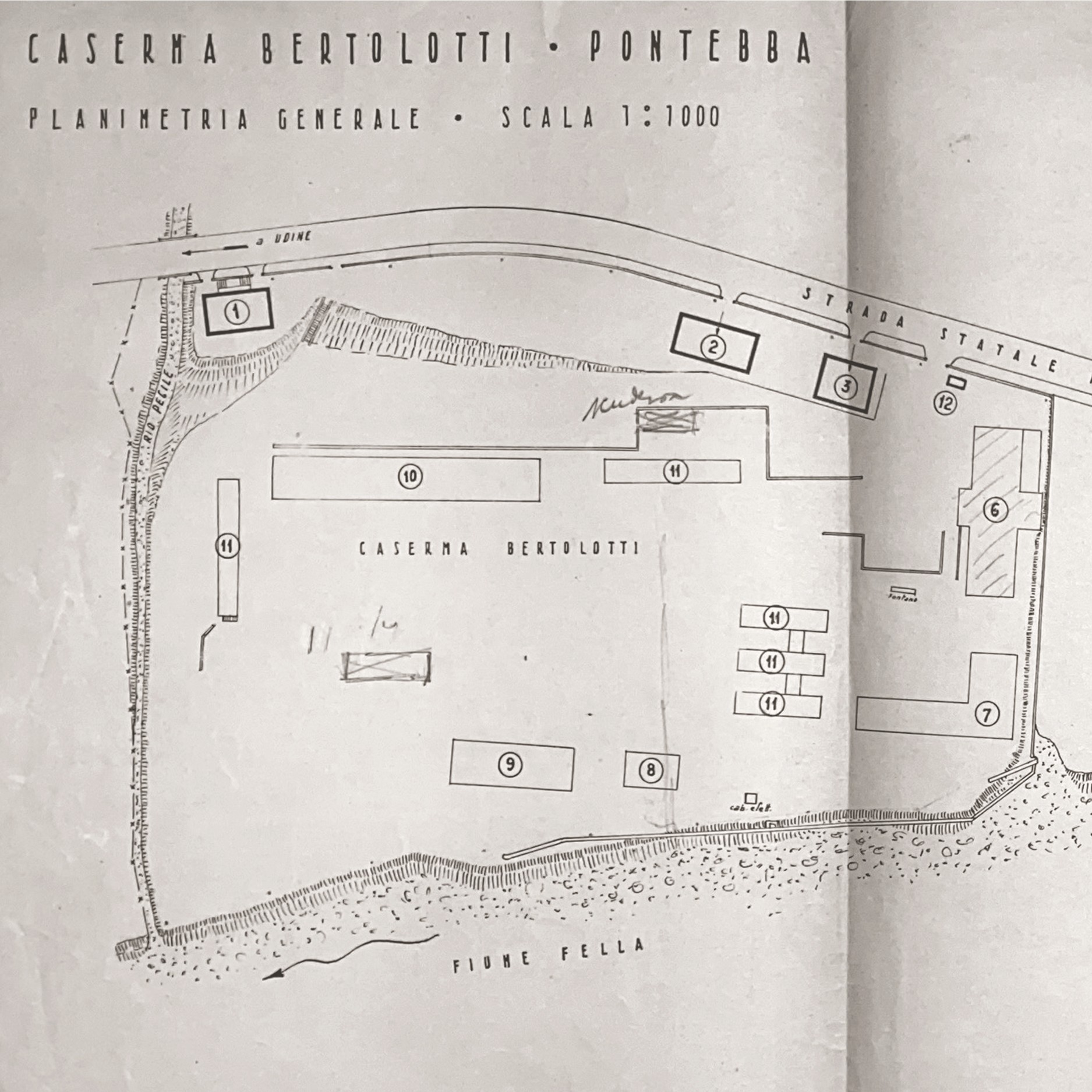 CORDE_CASERMA BERTOLOTTI_ ©archivio corde a.a._studio di fattibilità_planimetria generale storica