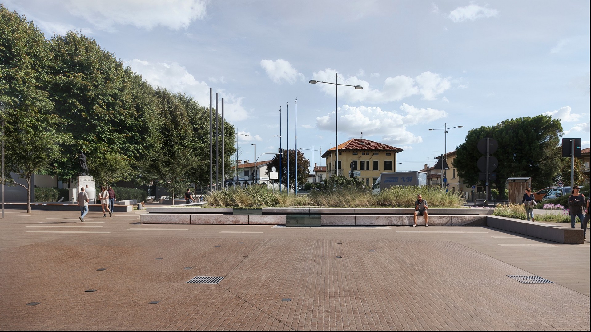 CORDE_PIAZZA PUBBLICA_©archivio corde a.a._visualizzazione 3D sedute e fontana