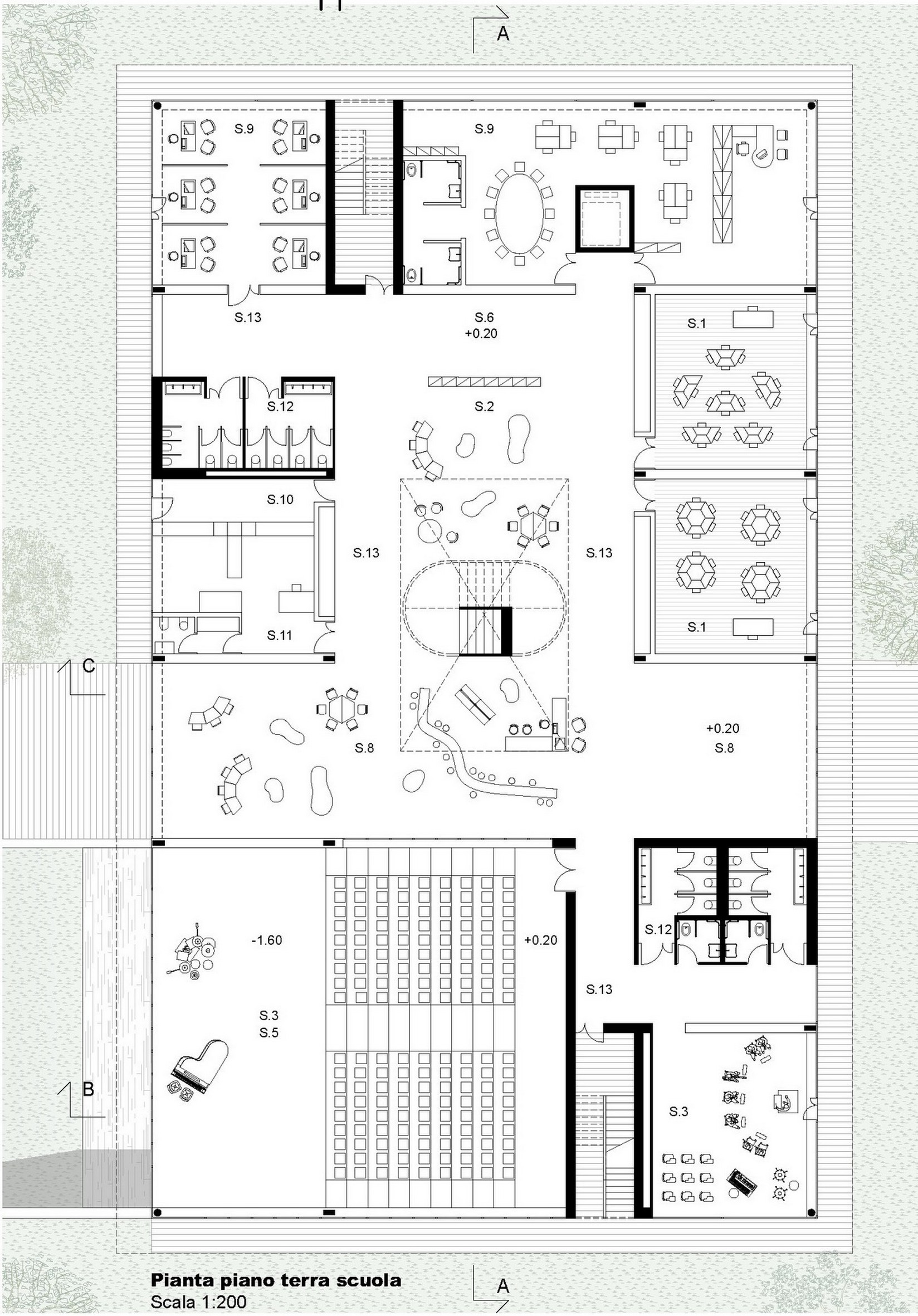 CORDE_SCUOLA LOZER_©archivio corde a.a_pianta piano terra