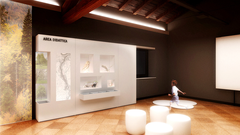Allestimento multimediale di un centro visite Fiume Trebbia | Corde Architetti