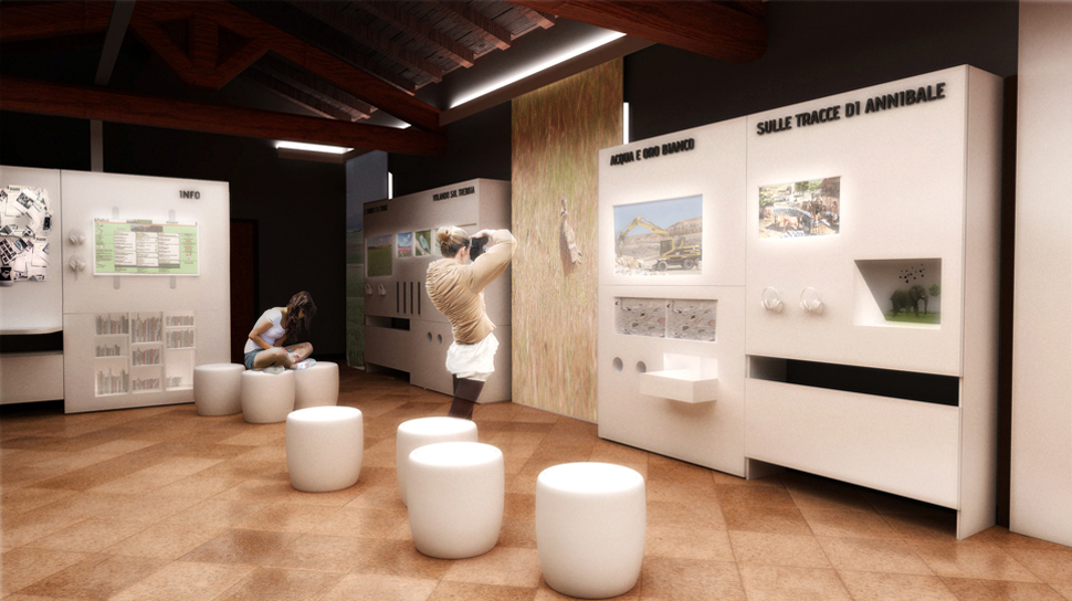 Allestimento multimediale di un centro visite Fiume Trebbia | Corde Architetti