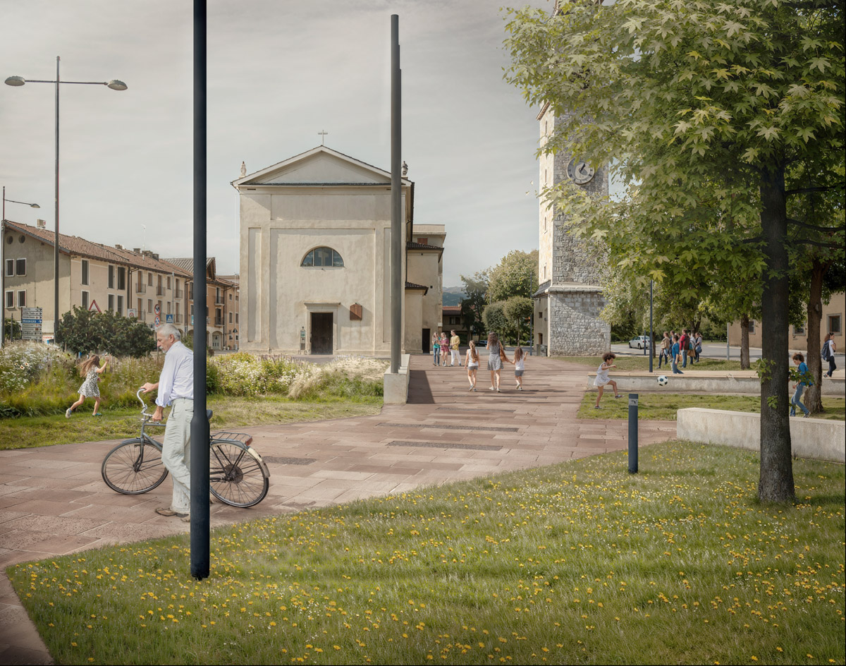 riqualificazione piazza pubblica di Fontanafredda