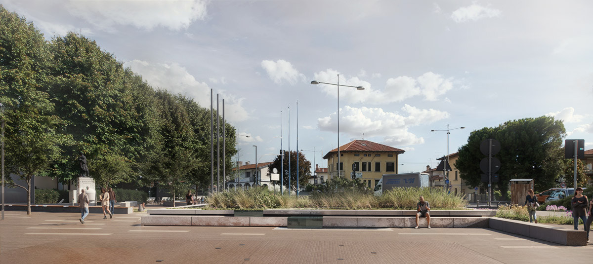 riqualificazione piazza pubblica di Fontanafredda