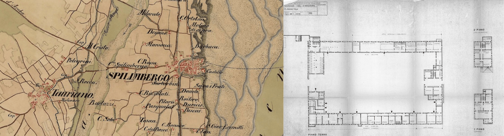 Ricerca cartografica ex caserma 2 Novembre a Tauriano, Spilimbero