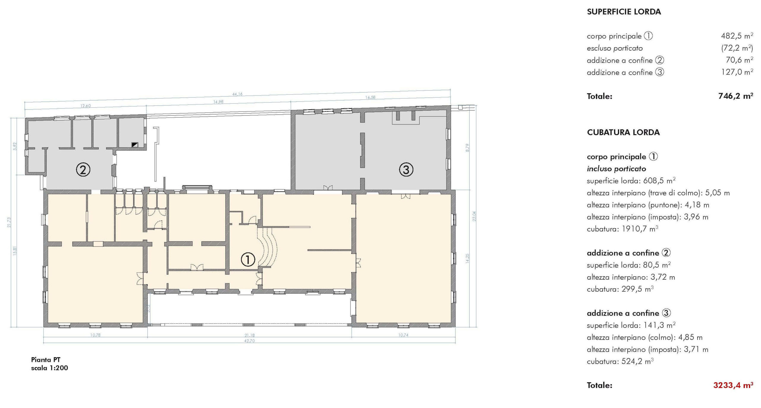 Planimetria ex palazzina circolo ufficiali caserma Monte Pasubio