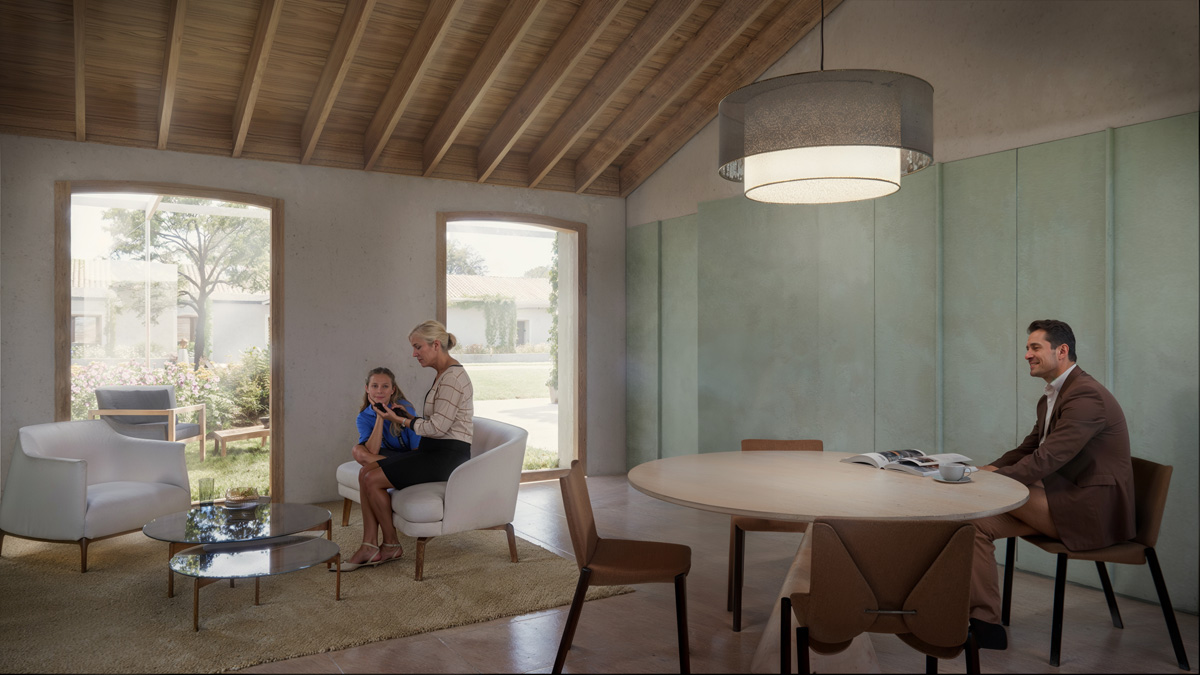 Ex caserma 2 Novembre a Tauriano render vista interna