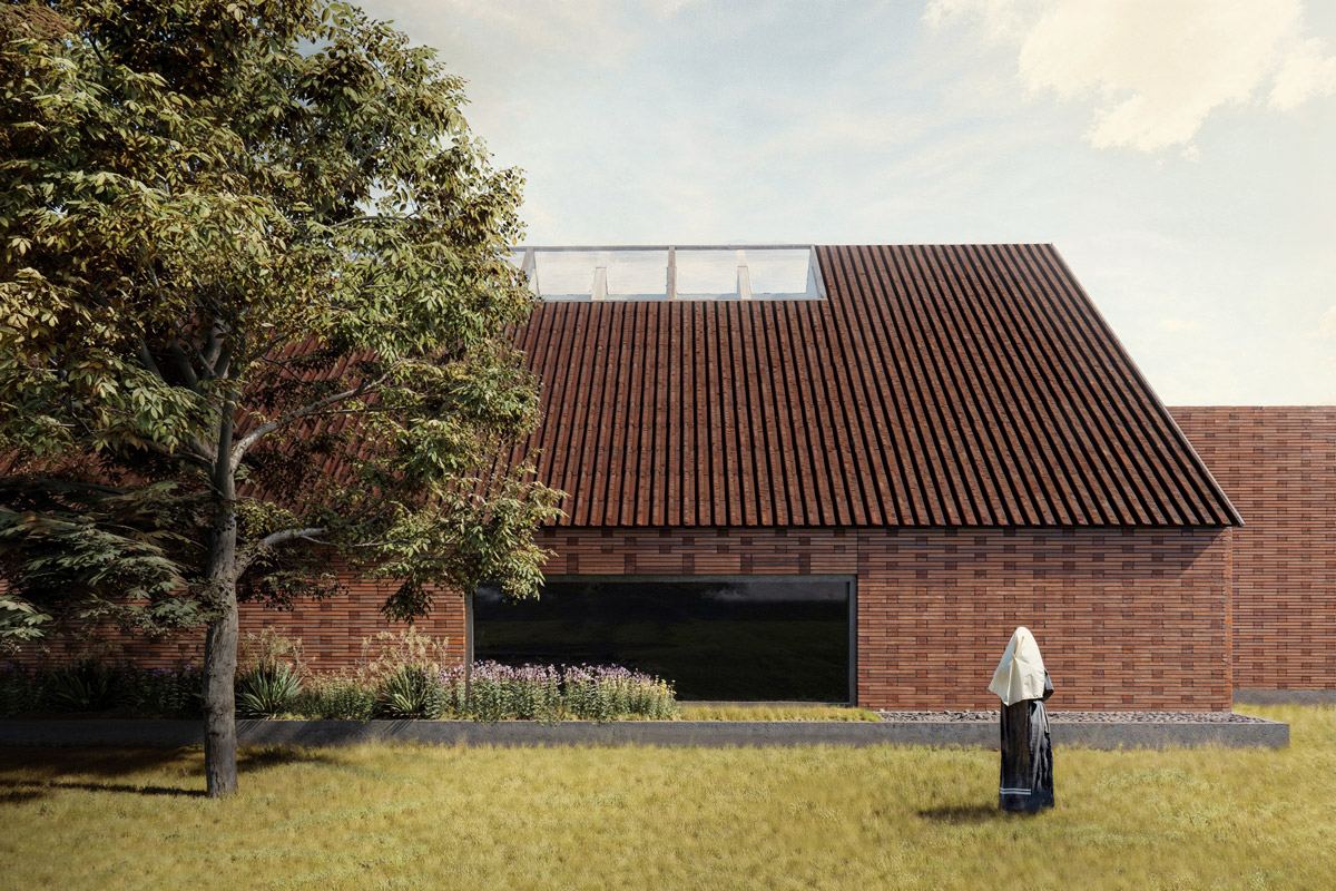 Render chiesa di Fontanellato vista frontale