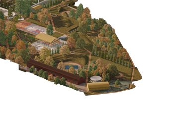 Parco urbano Monte Pasubio assonometria